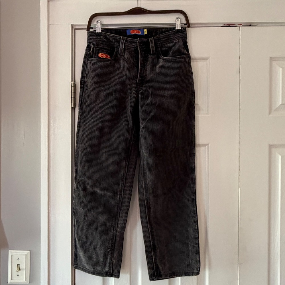 Empyre Grey Corduroy Straight Leg Skate Pants Women 25‎ EUC